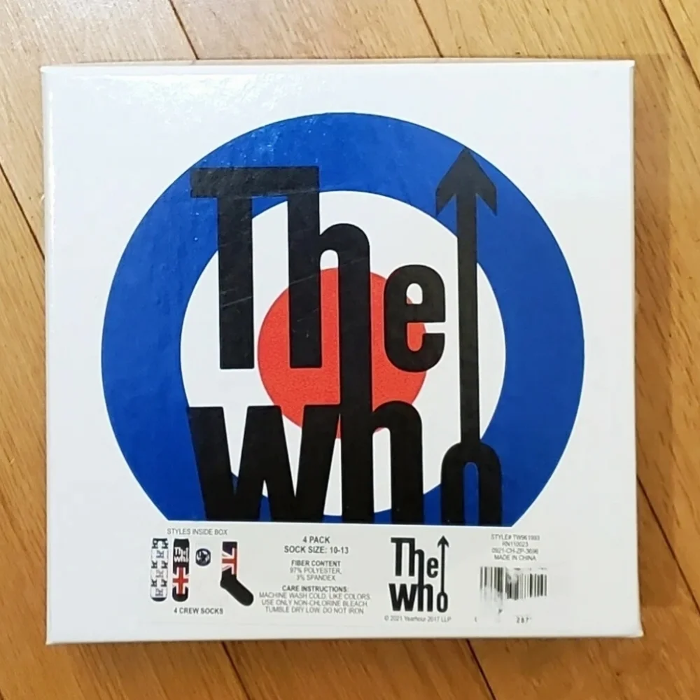 The Who‎ Crew Socks 4 Pairs Gift Pack New Men's